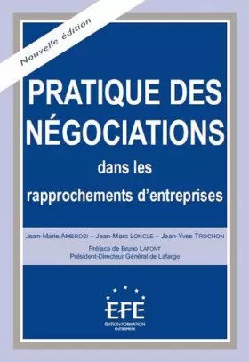 Couverture du produit · Pratique des négociations dans les rapprochements