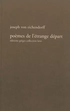 Couverture du produit · Poèmes de l'étrange départ