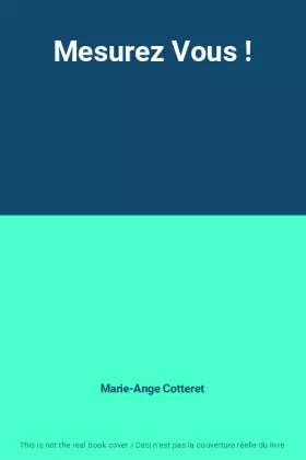 Couverture du produit · Mesurez Vous !