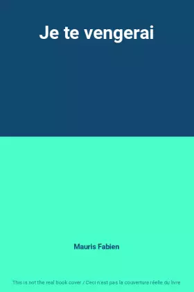 Couverture du produit · Je te vengerai
