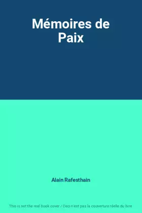 Couverture du produit · Mémoires de Paix