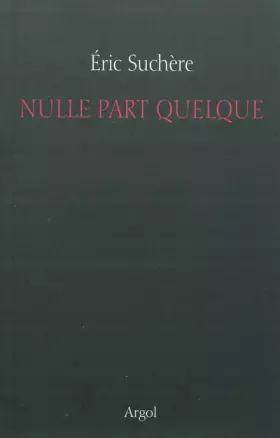 Couverture du produit · Nulle part quelque