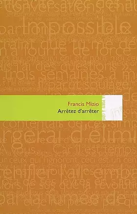 Couverture du produit · Arrêtez d'arrêter