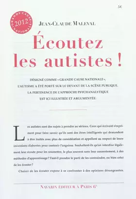 Couverture du produit · Ecoutez les autistes