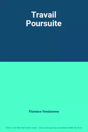 Couverture du produit · Travail Poursuite
