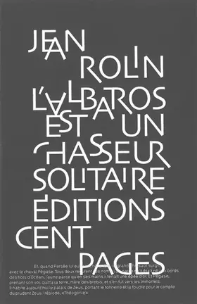 Couverture du produit · L'albatros est un chasseur solitaire
