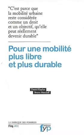 Couverture du produit · Pour une Mobilite Plus Libre et Plus Durable