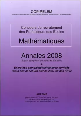 Couverture du produit · Mathématiques CRPE: Annales 2008