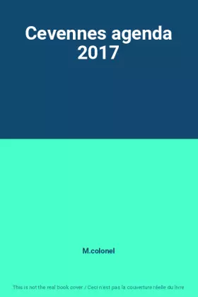 Couverture du produit · Cevennes agenda 2017
