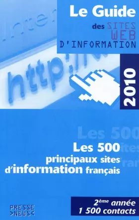 Couverture du produit · Le guide des sites web d'information 2010