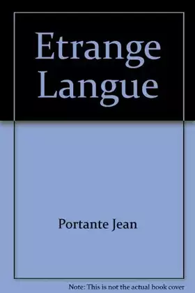 Couverture du produit · L'étrange langue
