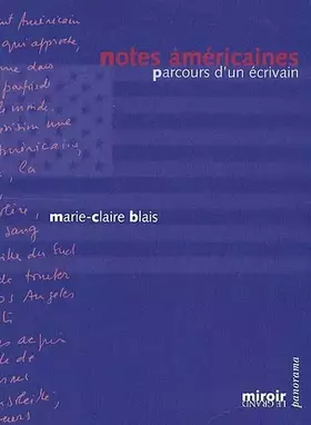 Couverture du produit · Notes américaines: Parcours d'un écrivain