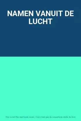 Couverture du produit · NAMEN VANUIT DE LUCHT