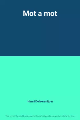 Couverture du produit · Mot a mot