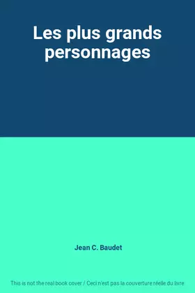 Couverture du produit · Les plus grands personnages