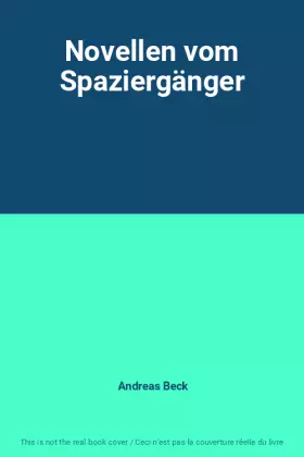 Couverture du produit · Novellen vom Spaziergänger