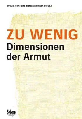 Couverture du produit · Zu wenig: Dimensionen der Armut