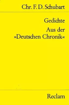 Couverture du produit · Gedichte ; Aus Der Deutschen Chronik
