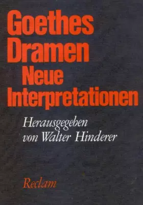 Couverture du produit · Goethes Dramen: Neue Interpretationen