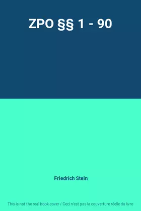 Couverture du produit · ZPO §§ 1 - 90
