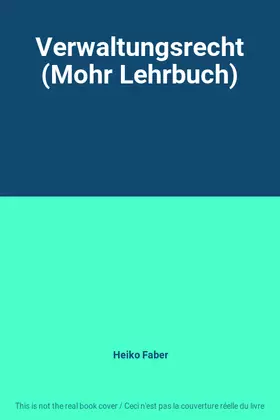 Couverture du produit · Verwaltungsrecht (Mohr Lehrbuch)