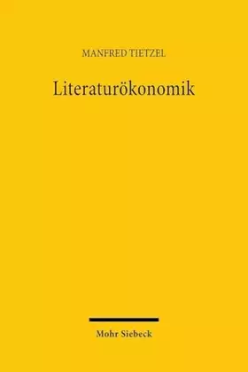 Couverture du produit · Literaturökonomik