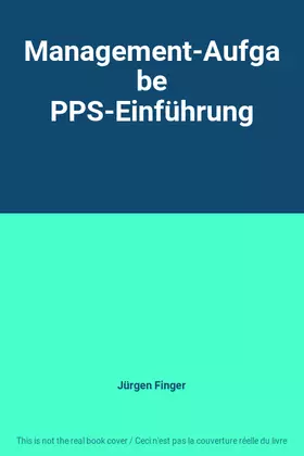 Couverture du produit · Management-Aufgabe PPS-Einführung