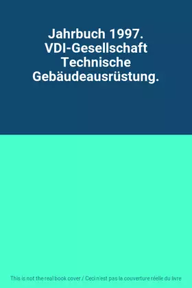 Couverture du produit · Jahrbuch 1997. VDI-Gesellschaft Technische Gebäudeausrüstung.