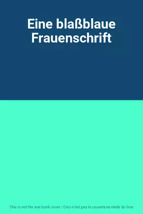 Couverture du produit · Eine blaßblaue Frauenschrift