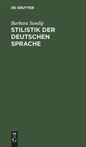 Couverture du produit · Stilistik der deutschen Sprache