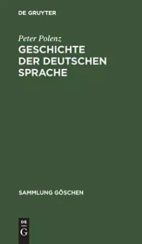 Couverture du produit · Geschichte Derdeutschen Sprache