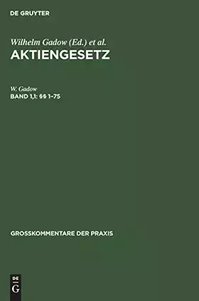 Couverture du produit · §§ 1–75 (Großkommentare der Praxis)