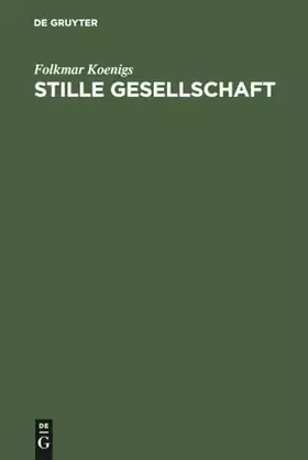Couverture du produit · Stille Gesellschaft
