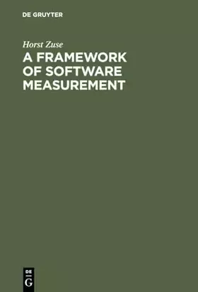 Couverture du produit · A Framework of Software Measurement