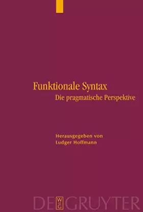 Couverture du produit · Funktionale Syntax: Die pragmatische Perspektive