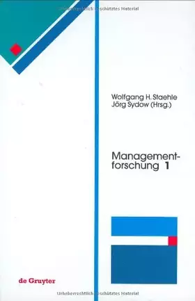 Couverture du produit · Managementforschung, 1
