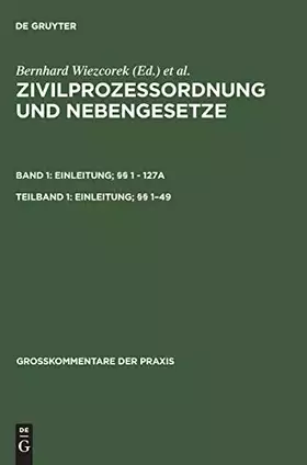Couverture du produit · Einleitung; §§ 1–49 (Großkommentare der Praxis)