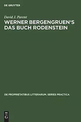 Couverture du produit · Werner Bergengruen's Das Buch Rodenstein: A Detailed Analysis
