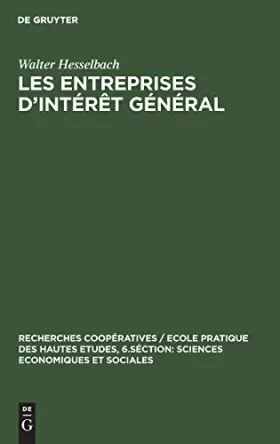 Couverture du produit · Les entreprises d'intérêt général