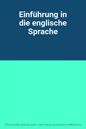 Couverture du produit · Einführung in die englische Sprache