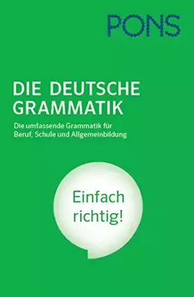 Couverture du produit · PONS Reference: PONS Die Deutsche Grammatik