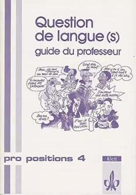Couverture du produit · Question de langue(s). Guide du professeur