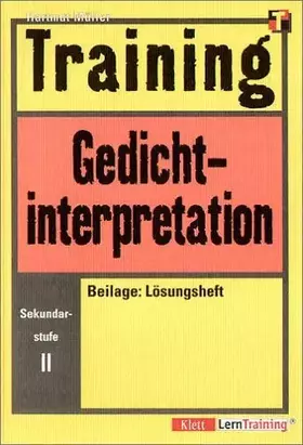 Couverture du produit · Training, Gedichtinterpretation, Sekundarstufe II