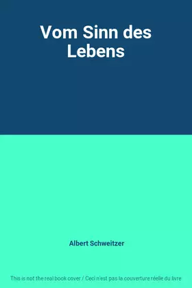 Couverture du produit · Vom Sinn des Lebens