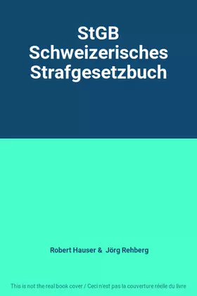 Couverture du produit · StGB Schweizerisches Strafgesetzbuch
