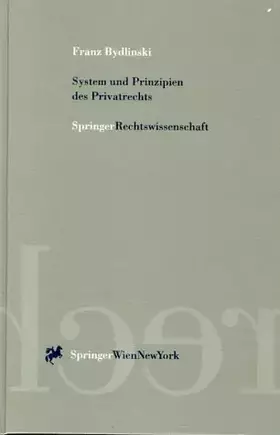 Couverture du produit · System und Prinzipien des Privatrechts