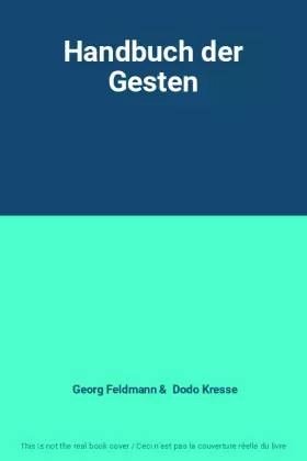 Couverture du produit · Handbuch der Gesten