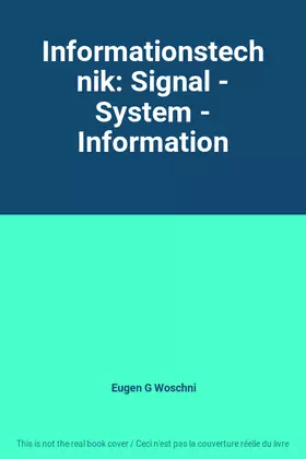 Couverture du produit · Informationstechnik: Signal - System - Information