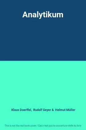 Couverture du produit · Analytikum