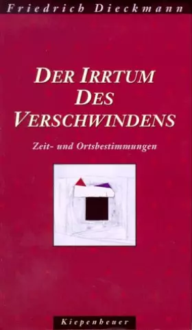 Couverture du produit · Der Irrtum des Verschwindens